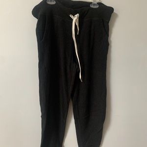 AERIE Black Fuzzy Joggers